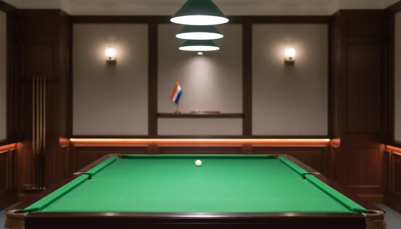 Snookertafel met Nederlandse vlag voor legaal wedden