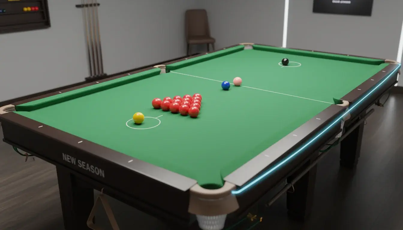 Snookertafel met seizoenskalender en toernooien overzicht