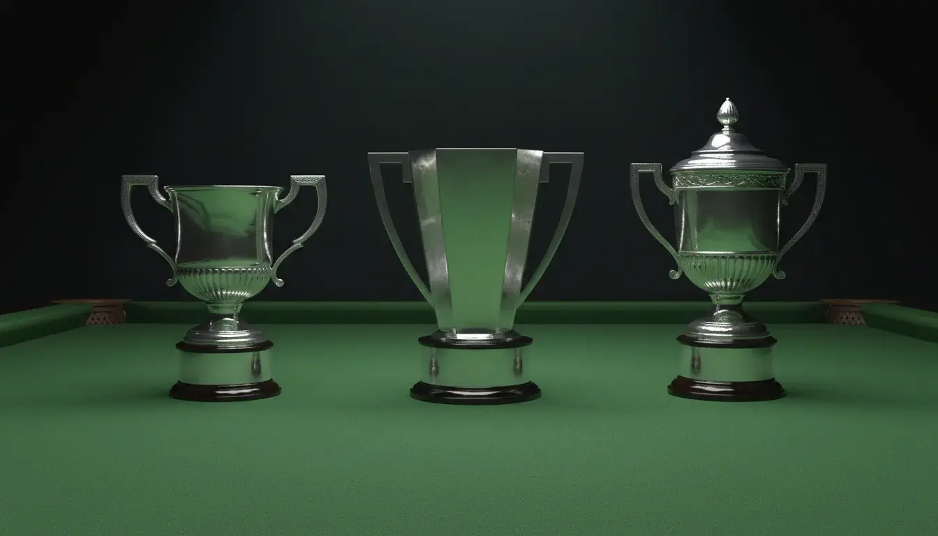 Drie snooker trofeeën voor Triple Crown toernooien